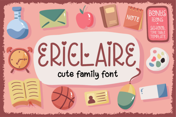 Ericlaire: A Playful Typeface for School-Themed Campaigns