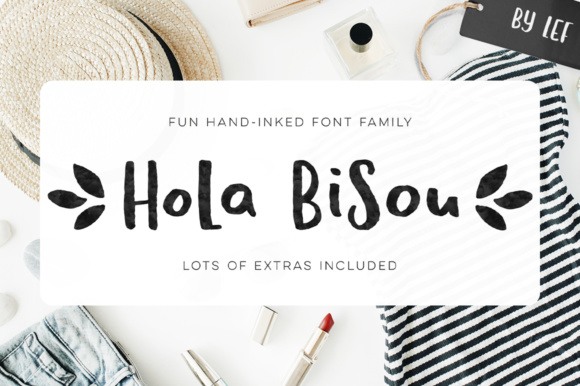 Hola Bisou Family: A Handwritten Typeface for Branding Projects