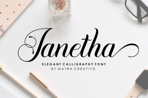 Janetha: A Calligraphy Script Font for Modern Marketing