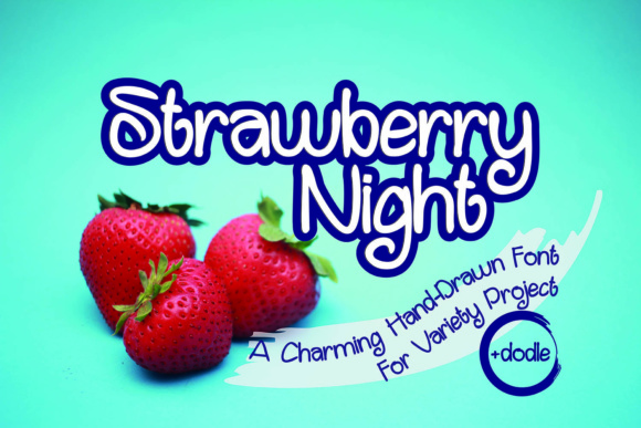 Strawberry Night Font: A Hand-Drawn Script for Crafters & Makers