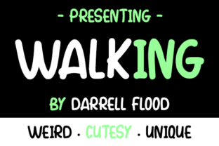 Walking Font: Cute, Casual Typeface for Marketers